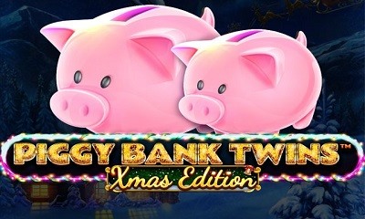 Piggy Bank Twins Xmas